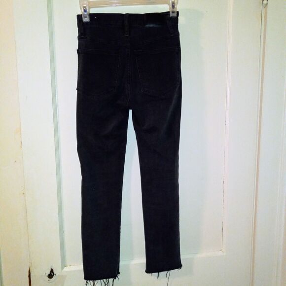 Madewell Stovepipe Skinny Jeans-Size 23-Banberry Wash-Raw Hem Edition-Stretch - Picture 5 of 10